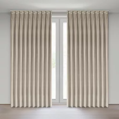 Zasłona gotowa z systemem flex MELANIE 125x270 Eurofirany beżowa