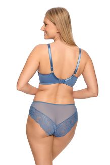 Biustonosz z koronką Semi-Soft Isla 1228 półusztywniany niebieski