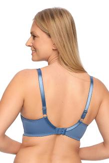 Biustonosz z koronką Semi-Soft Isla 1228 półusztywniany niebieski