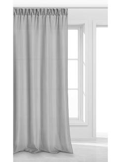 Srebrna Zasłona Gotowa Do Salonu Na Taśmie 140x300 VIVA