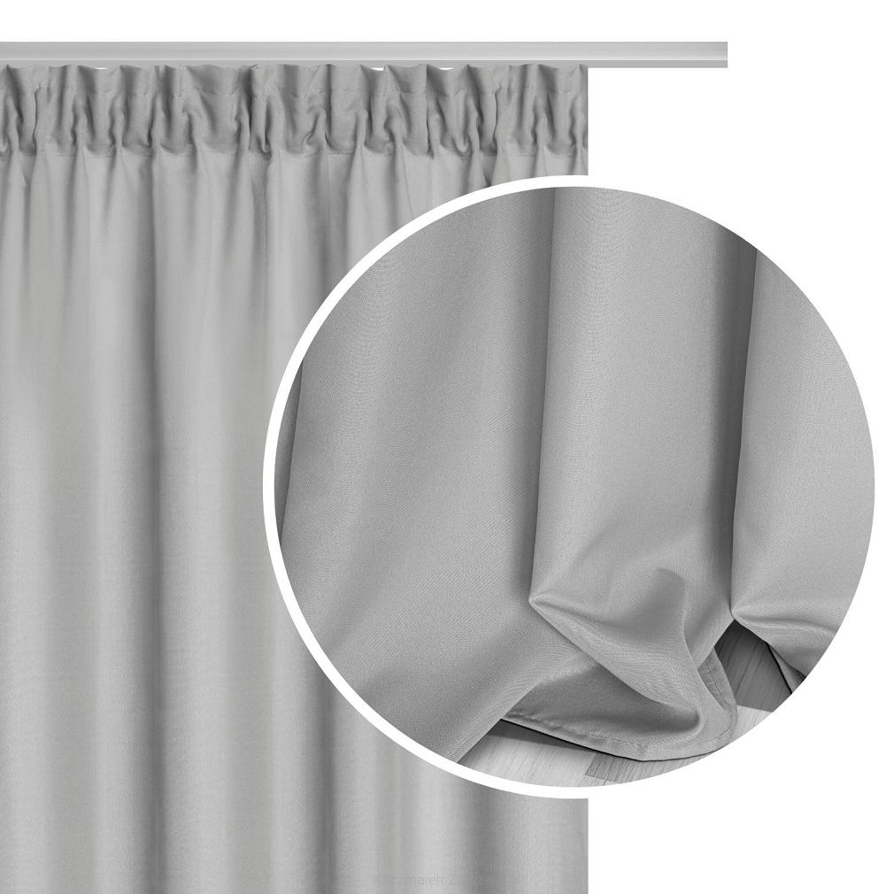 Srebrna Zasłona Gotowa Do Salonu Na Taśmie 140x300 VIVA