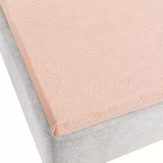 Prześcieradło frotte bez gumki Tulipan 175x220 ZWOLTEX pudrowe GRUBE
