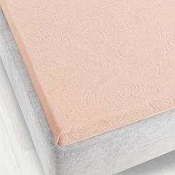 Prześcieradło frotte bez gumki Tulipan 175x220 ZWOLTEX pudrowe GRUBE