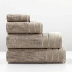 Ręcznik bawełniany o ryżowej strukturze Loren 70x140 mocca