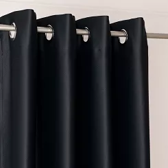 Zasłona gotowa typu blackout na przelotkach DONA 140x 250 czarna