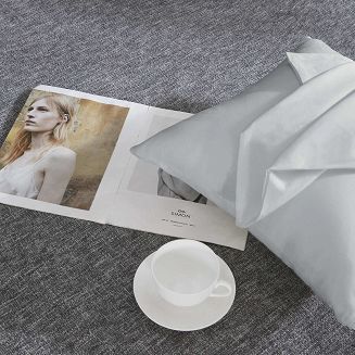 Poszewka satyna bawełniana SIN 40x40 szara