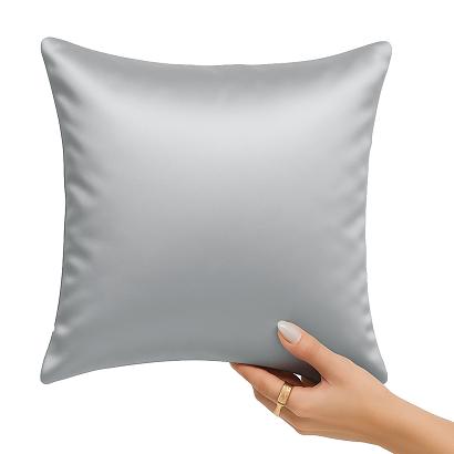 Poszewka satyna bawełniana SIN 40x40 szara
