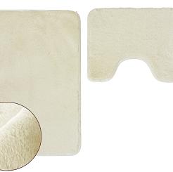 Dywanik łazienkowy 2-częściowy LOMBOK Euromat puszysty ecru