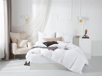 Biała Bawełniana Pościel Muślinowa 220x200