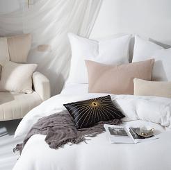 Biała Bawełniana Pościel Muślinowa 220x200