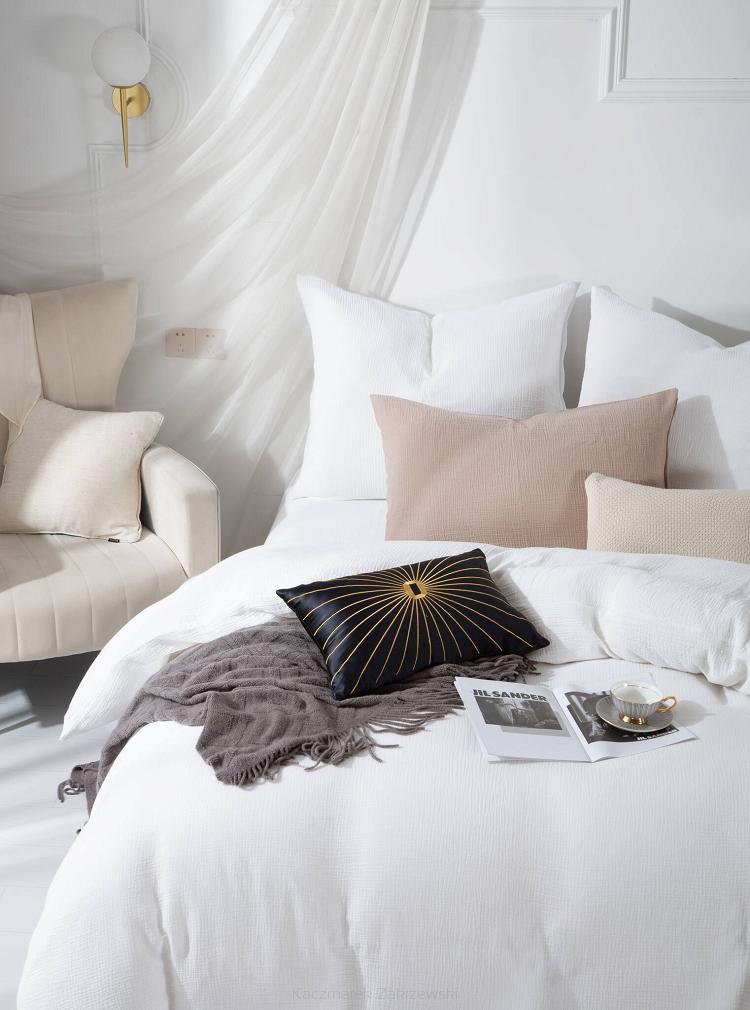 Biała Bawełniana Pościel Muślinowa 220x200