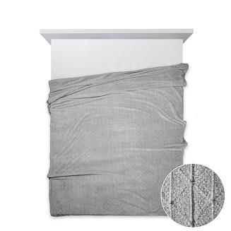 Koc narzuta na łóżko CINDY-4 170x210 srebrny