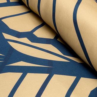 Pościel z makosatyny POS 160x200 Eurofirany granatowy/złocisty