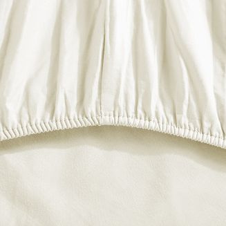 Prześcieradło satyna bawełniana z gumką 90x200 SIN ecru