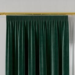 Zasłona gotowa na taśmie VELVI 140x250 szmaragdowa