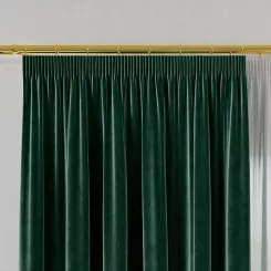 Zasłona gotowa na taśmie VELVI 140x250 szmaragdowa