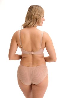 Biustonosz z haftem Soft Emanuela 038 miękki beżowy