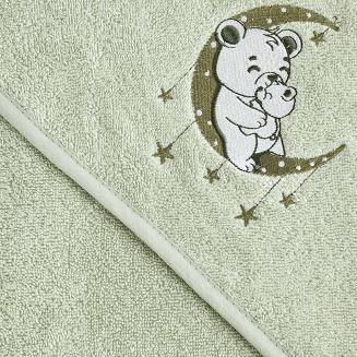 Ręcznik dziecięcy z kapturkiem BABY74 100x100 Eurofirany miętowy