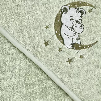 Ręcznik dziecięcy z kapturkiem BABY74 100x100 Eurofirany miętowy