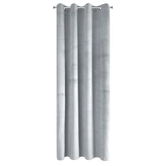 Zasłona gotowa na przelotkach PIERRE 140x250 Eurofirany jasny srebrny