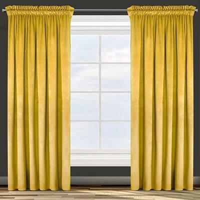 Zasłona gotowa na taśmie ROSA 140x270 Eurofirany musztardowa