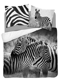 Pościel bawełniana 200x220 NATURA zebra