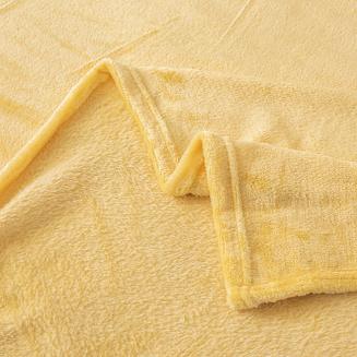Koc narzuta z mifrofibry Solo 150x200 musztardowy