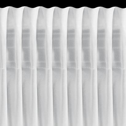 Firana gotowa na taśmie DALIA 350x150 Eurofirany biała gładka z szyfonu