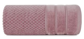 Ręcznik bawełniany ADORE 30x50 Eurofirany ciemnoróżowy o ryżowej strukturze