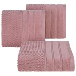 Ręcznik bawełniany ADORE 30x50 Eurofirany ciemnoróżowy o ryżowej strukturze