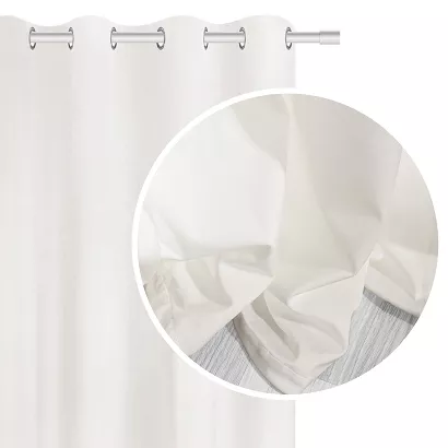 Zasłona gotowa na przelotkach VELVET SOFT 140x250 welurowa biała