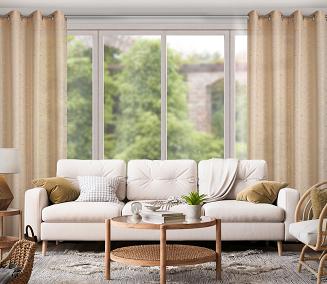 Zasłona gotowa na przelotkach EVI 140x250 Eurofirany beżowy