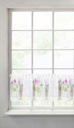 Firana gotowa zazdrostka LAURA 150x30 Eurofirany biała/ wielokolorowa