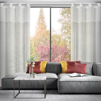 Zasłona gotowa na przelotkach AGIS 140x250 Eurofirany biały