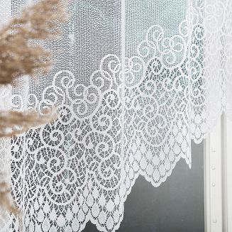 Firanka żakardowa gotowa na żabki VIOLETTA 250x120 biała