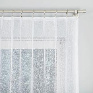 Firanka żakardowa gotowa na żabki VIOLETTA 250x120 biała