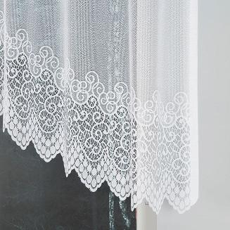 Firanka żakardowa gotowa na żabki VIOLETTA 250x120 biała