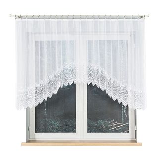 Firanka żakardowa gotowa na żabki VIOLETTA 250x120 biała