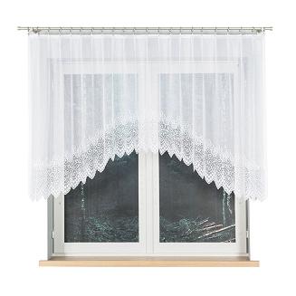 Firanka żakardowa gotowa na żabki VIOLETTA 250x120 biała