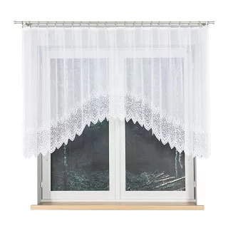 Firanka żakardowa gotowa na żabki VIOLETTA 250x120 biała