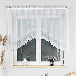 Firanka żakardowa gotowa na żabki VIOLETTA 250x120 biała