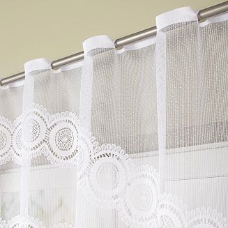 Firanka żakardowa gotowa na szelkach MALWINA 250x100 biała