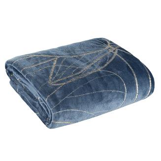 Koc narzuta LOTOS 150x200 Eurofirany granatowy/złoty