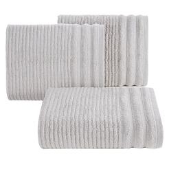 Ręcznik bawełniany SAMMY 70x140 Eurofirany srebrny wytłaczane pasy