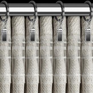 Zasłona gotowa na taśmie LEYA 140x270 Eurofirany ciemnobeżowy