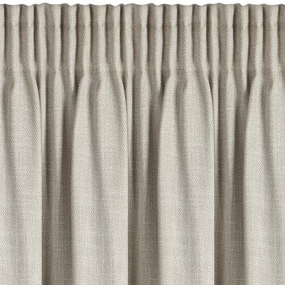 Zasłona gotowa na taśmie LEYA 140x270 Eurofirany ciemnobeżowa z efektem melanżu