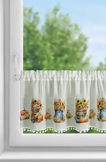 Firana gotowa na taśmie AUTUMN 150x40 Eurofirany biały