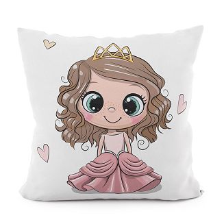 Poszewka dekoracyjna PRINCESS 40x40 welwetowa biała brunetka