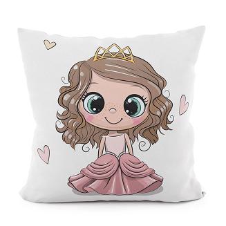 Poszewka dekoracyjna PRINCESS 40x40 welwetowa biała brunetka