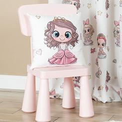 Poszewka dekoracyjna PRINCESS 40x40 welwetowa biała brunetka